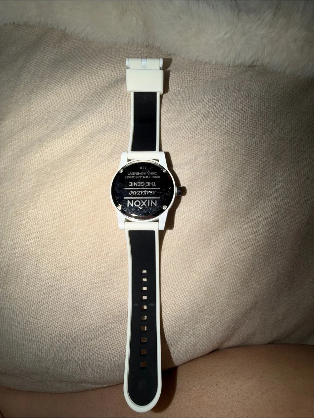 Nixon White Digital Sport Watch with Silicone Band